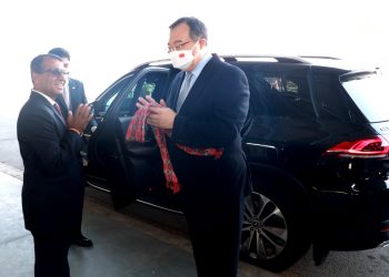 Foreign Department chief of the CPC, Liu, arrives