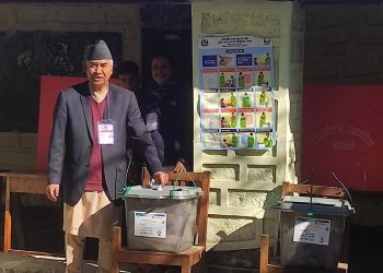 PM Deuba votes in Dadeldhura