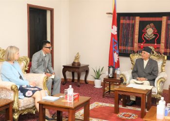 British Ambassador Pollitt pays farewell call on President Paudel